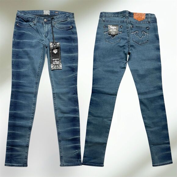 Rerock for Express Women’s Denim Leggings Size 6 - Picture 1 of 14